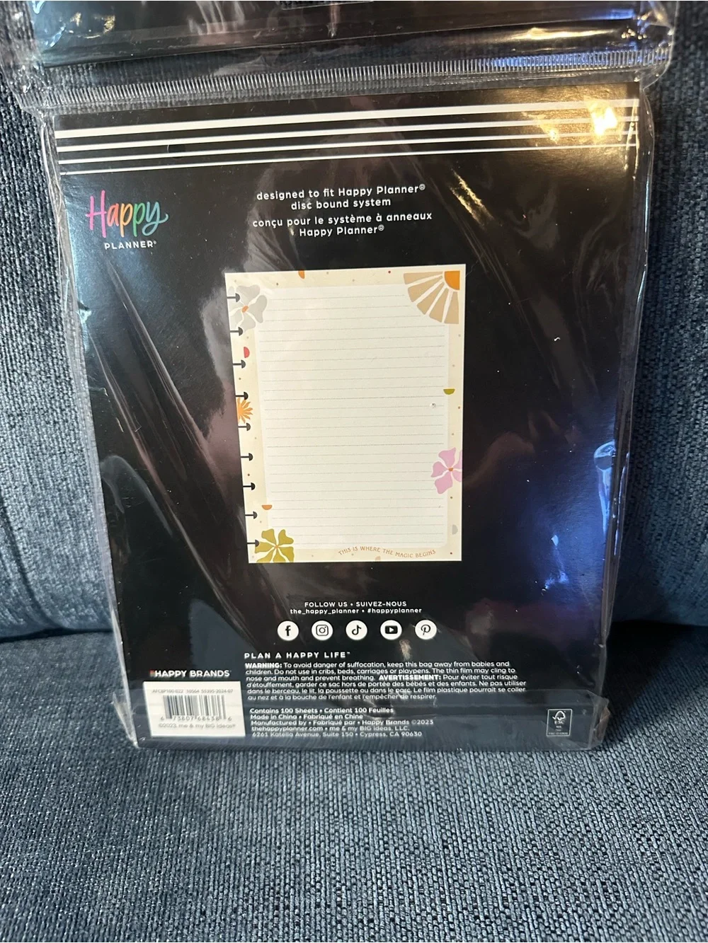 Happy Planner Desert Thistle CLASSIC BLOCK NOTEPAD - 100 SHEETS